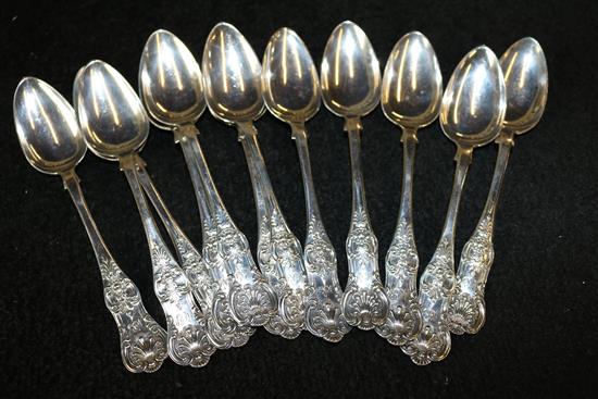 Set of 12 Scottish silver teaspoons